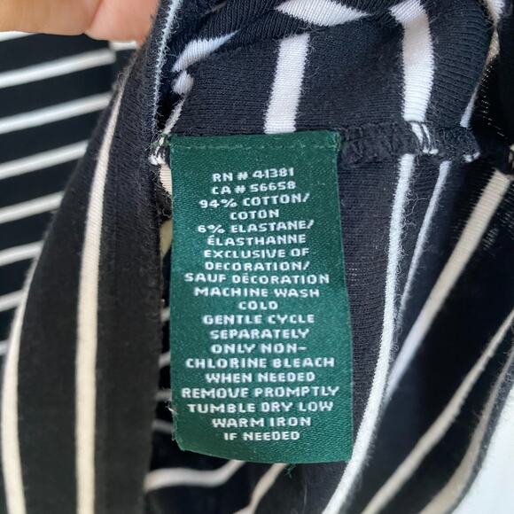 Lauren Ralph Lauren Womens Striped Top Size Large Classic Preppy Old Money Twee - Picture 3 of 7